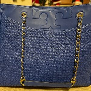 Tory Burch Blue Tote Travel Bag
